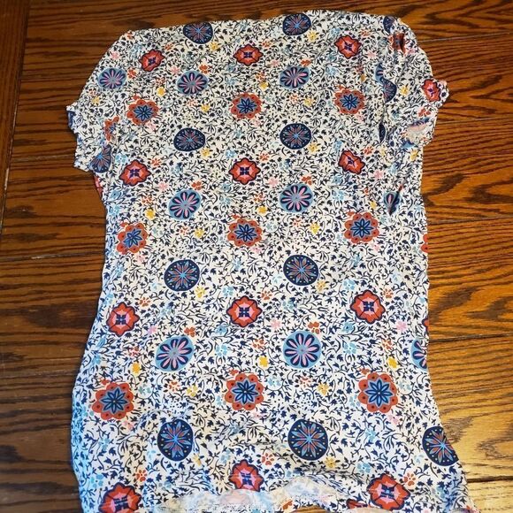 Boden shirred faux medallion wrap top sz 14 - Picture 5 of 5